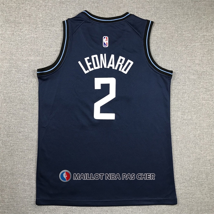 Maillot Enfant Los Angeles Clippers Kawhi Leonard NO 2 Ville 2023-24 Bleu